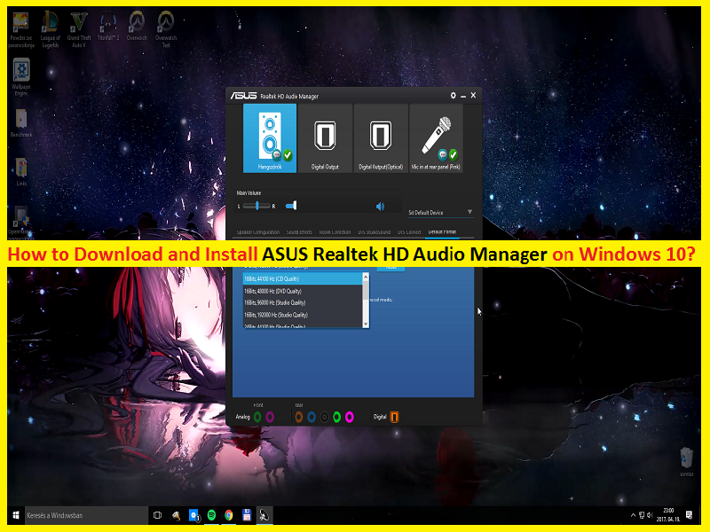 Baixe Ou Reinstale O Asus Realtek Hd Audio Manager Windows 10 Pc Transformation 1525