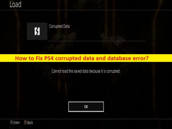 PS4 corrupted data