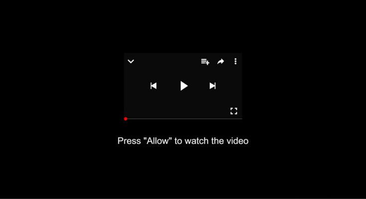 Please Allow to watch the video scam