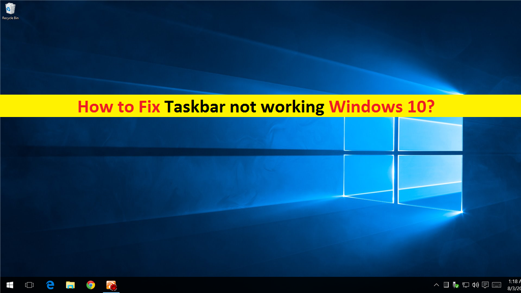 taskbar not working on windows 10
