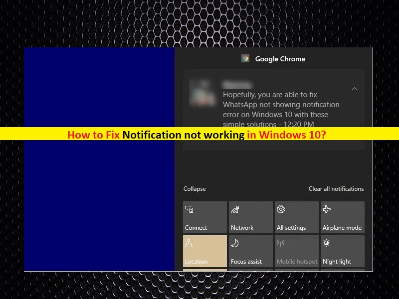 How to Fix Notification not working in Windows 10 – PC Transformation