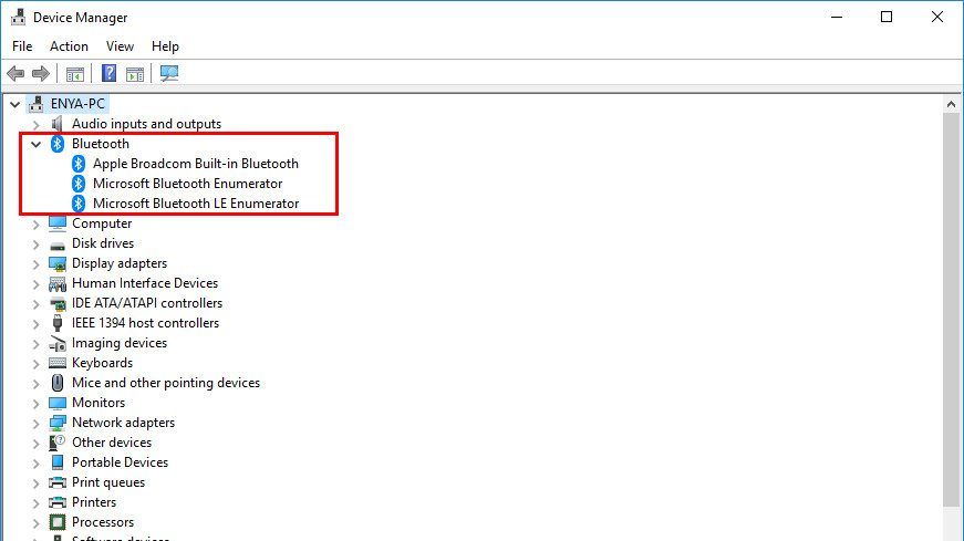 install and update bluetooth drivers in windows 10