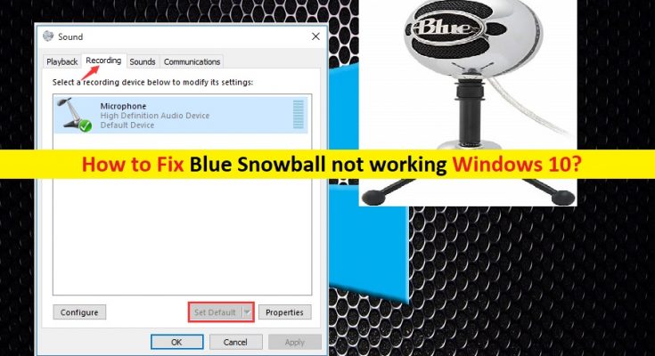 blue snowball ice driver windows 10