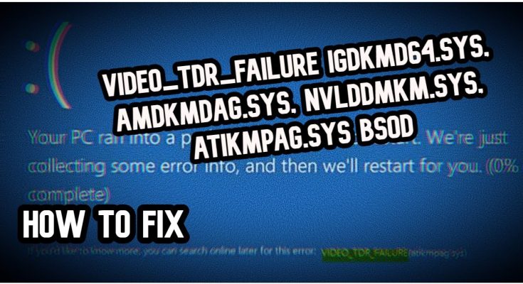 Ошибка video tdr failure nvlddmkm sys windows 10